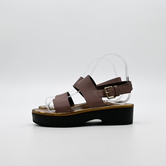 MARNI Twin Strap Slingback Platform Sandal Grey - Picture 4 of 7